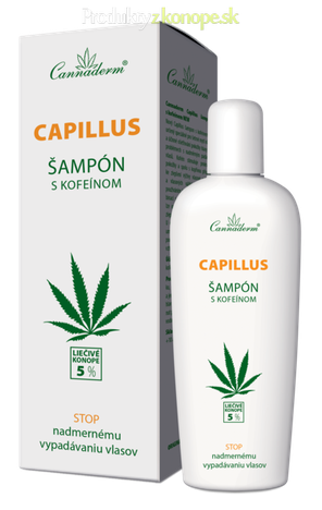 Konopný stimulačný šampón s kofeínom CAPILLUS Cannaderm 150ml