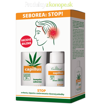 Cannaderm DUO pack Capillus šampón + sérum seborea 150ml + 40ml