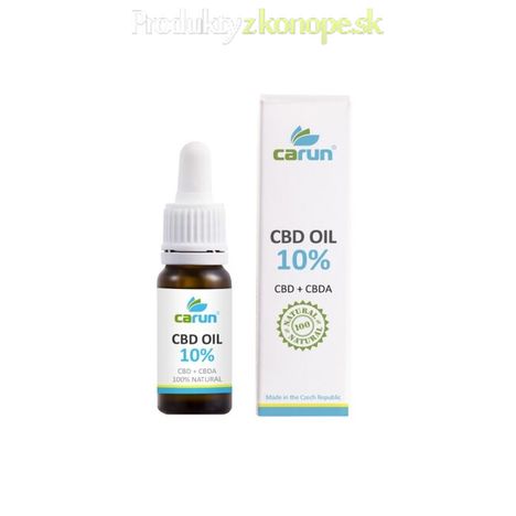 CBD + CBDA konopný olej 10% Carun 10ml