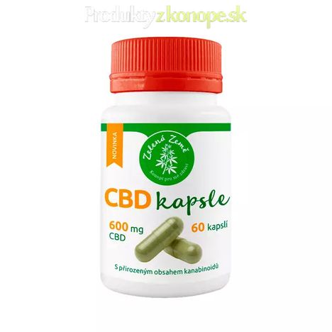 CBD konopné kapsule 600 mg 60 ks Zelená Země