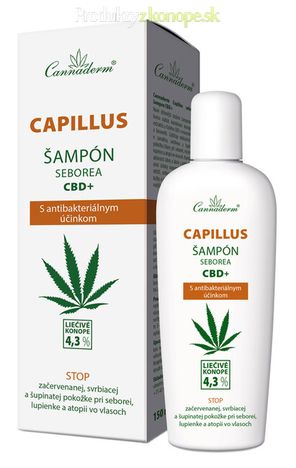 Konopný seborea šampón CAPILLUS CBD+ Cannaderm 150ml