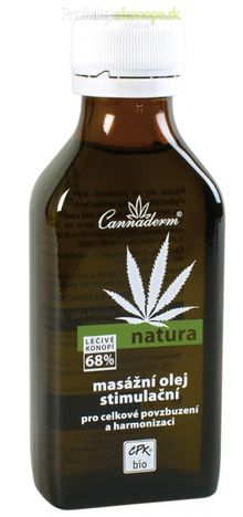 Konopný masážny olej stimulačný NATURA Cannaderm 100ml