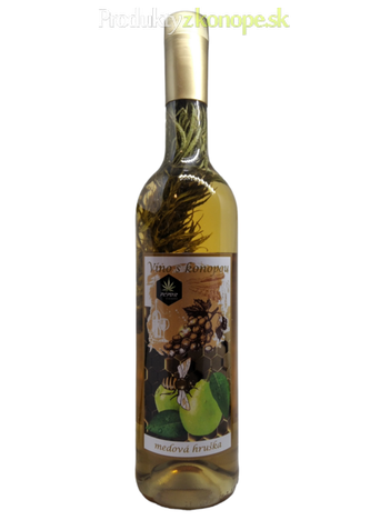 Víno s konopou medová hruška PEPDR Cannabis 750ml